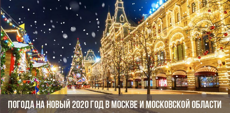 Tempo para o novo ano 2020 em Moscou e região de Moscou