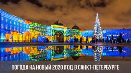 Weer voor het nieuwe jaar 2020 in St. Petersburg